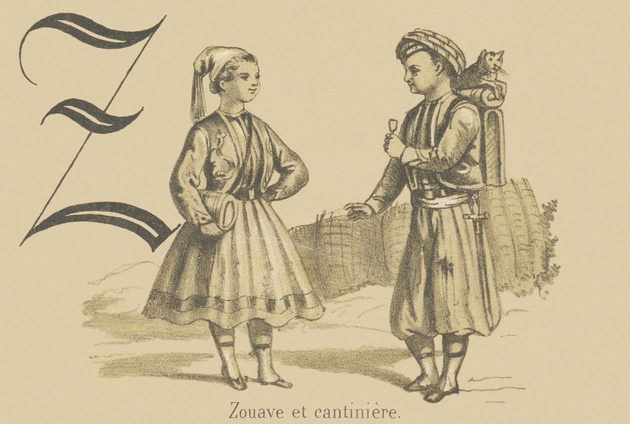 Z: Zouave és kantinálás alkotó: French School