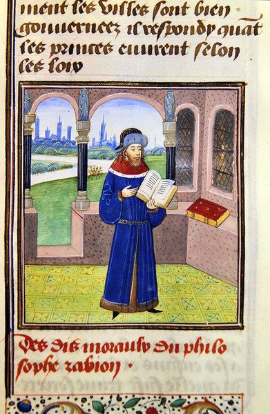 Zabion, a Histoire des Philosophes-ból, 15. század vége (vellum) alkotó: French School
