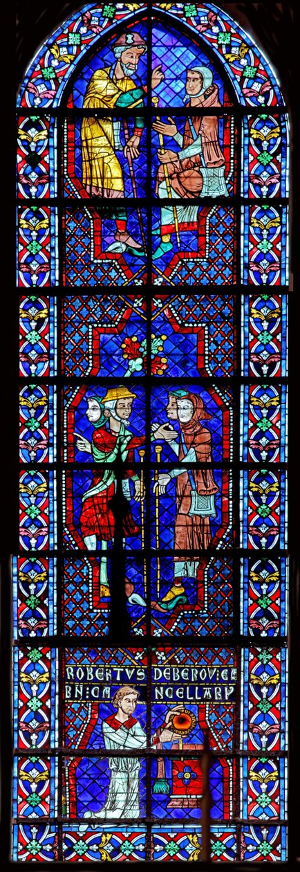 zarándokok és az adományozó - Robert de Bérou (w113) alkotó: French School