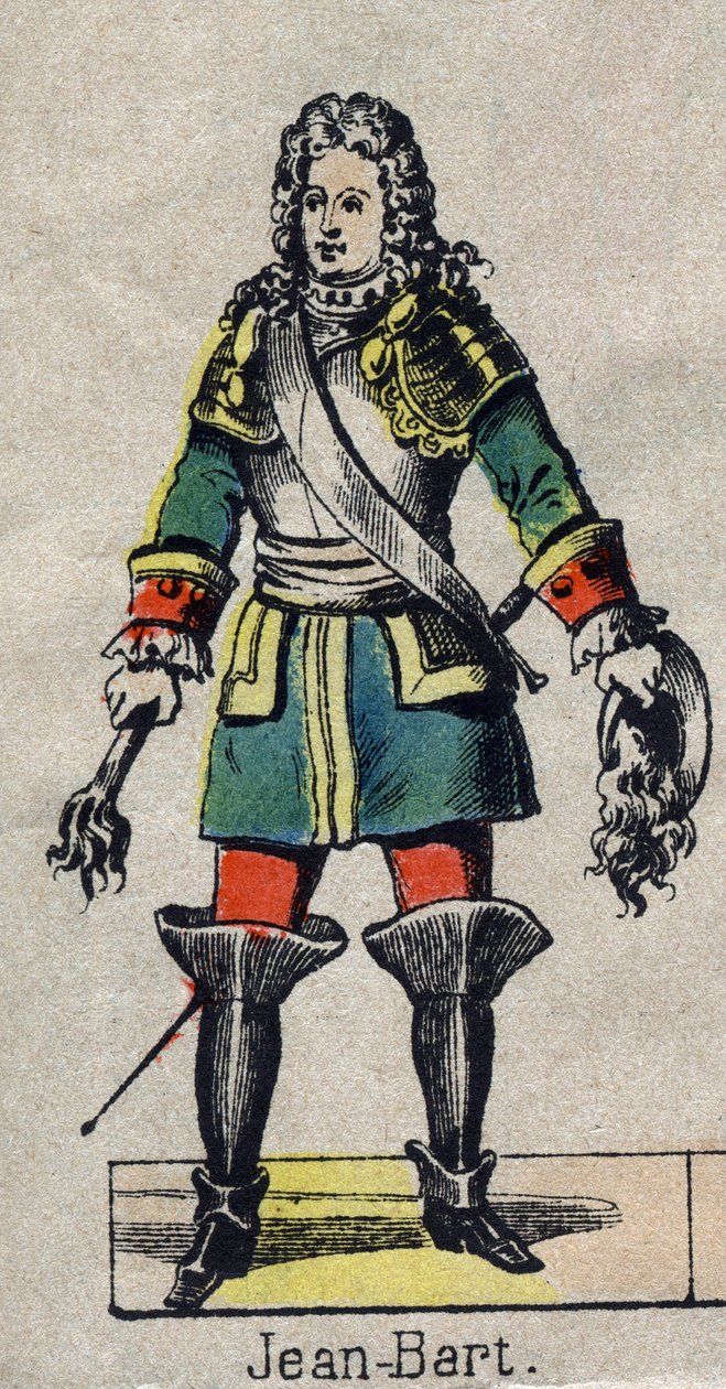 Jean Bart (1650-1702) francia tengerész, magánember portréja. Epinal képe a 19. század végéről. alkotó: French School