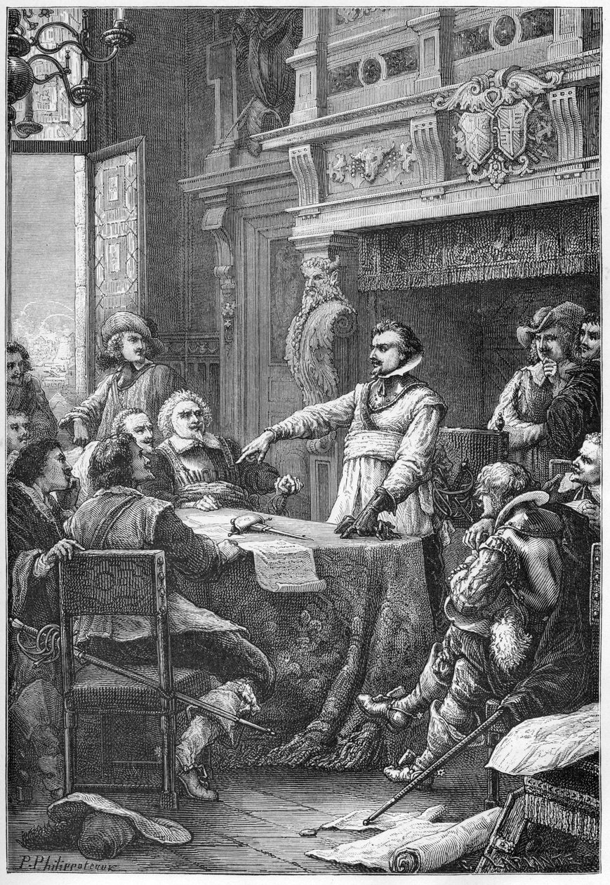 Jean Guiton (1585-1654) esküjét május 2-án kölcsönözték a Hotel de Ville-nek. alkotó: French School