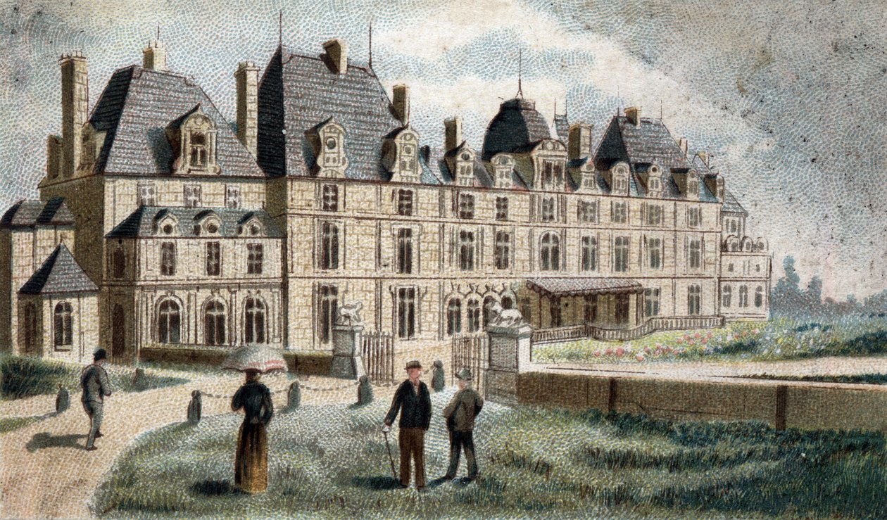 kilátás nyílik az Eu-kastélyra (Seine Inferieure). alkotó: French School