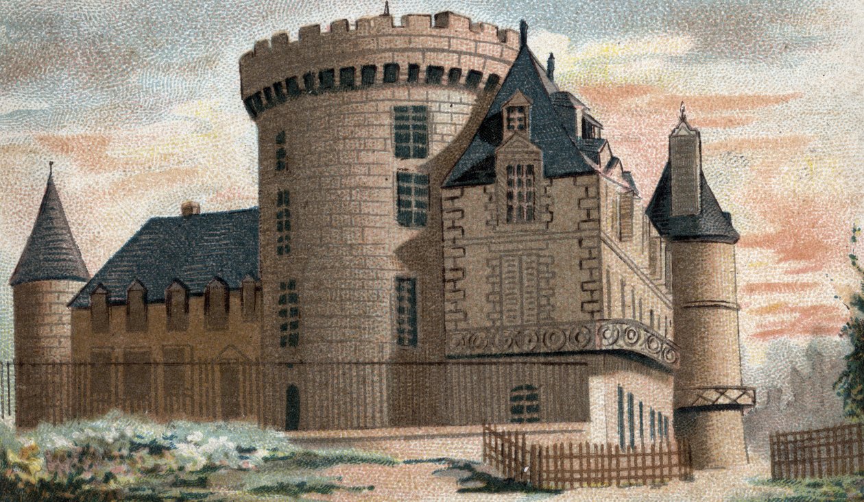 kilátás a Rambouillet-i várra (Szajna és Oise). alkotó: French School