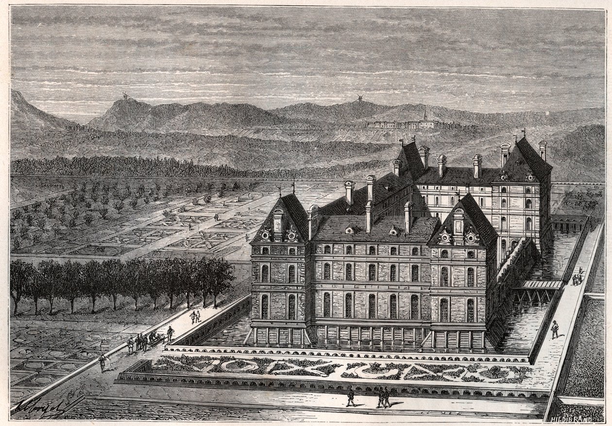 kilátás a Rosny-kastélyra alkotó: French School