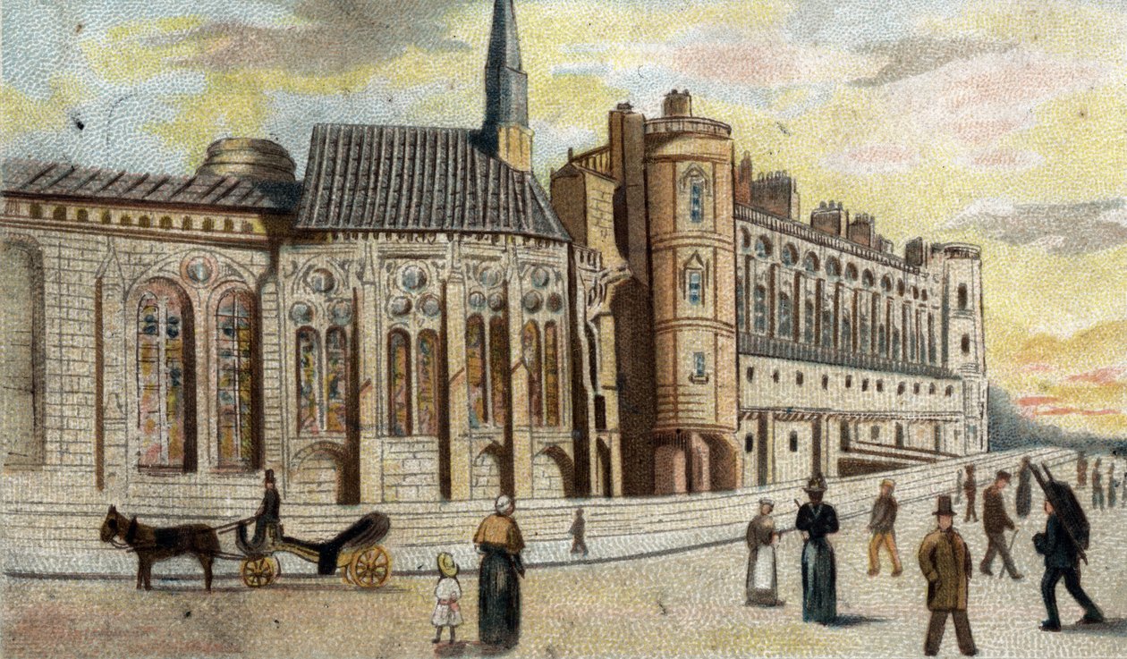 kilátás a Saint-Germain (Saint Germain) kastélyra (Seine és Oise). alkotó: French School