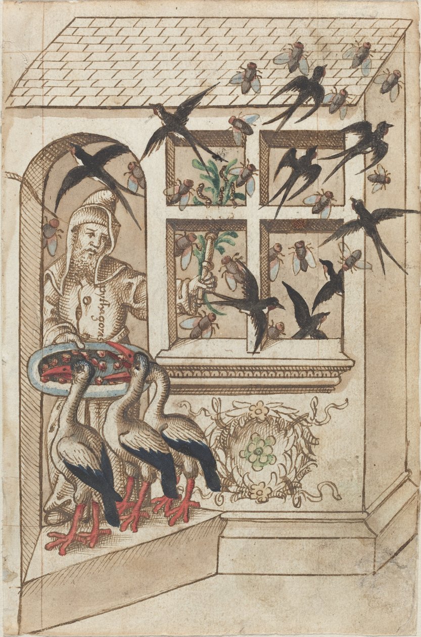 „Ne legyenek fecskék ugyanazon tető alatt” [fol. 40 recto] alkotó: French early 16th Century