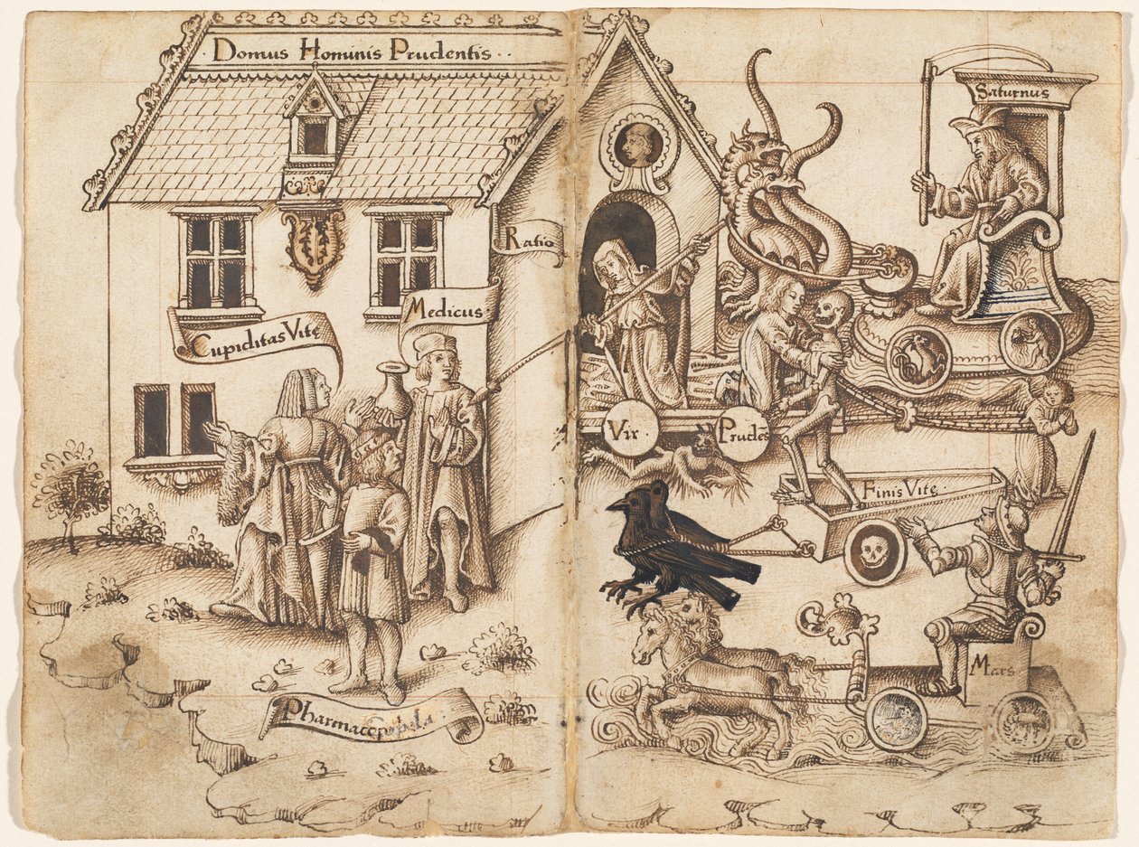 „Ne fordulj vissza, ha a végére érsz” [fol. 26 verso / 27 recto] alkotó: French early 16th Century