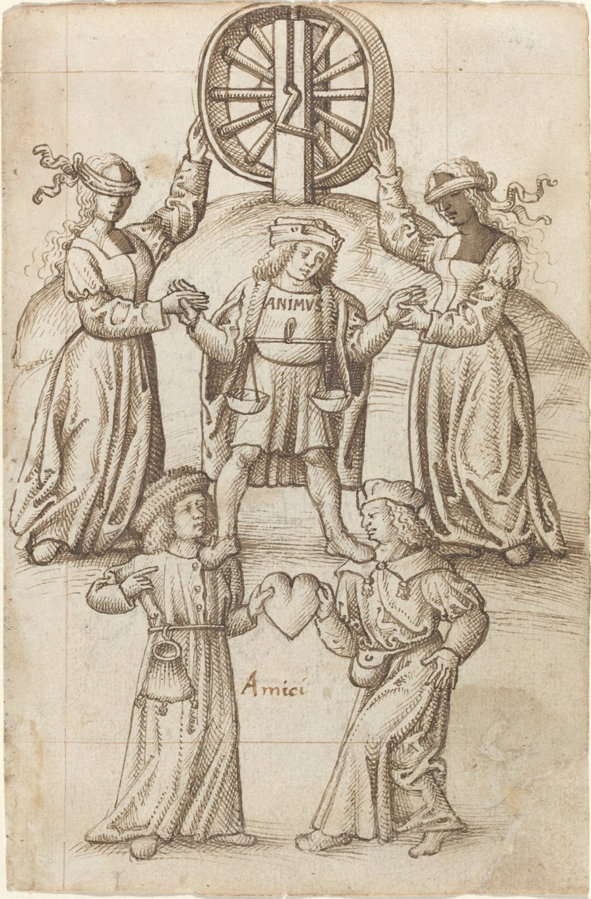 "A barátság egyenlőség; a barát egy másik én" [fol. 10 recto] alkotó: French early 16th Century