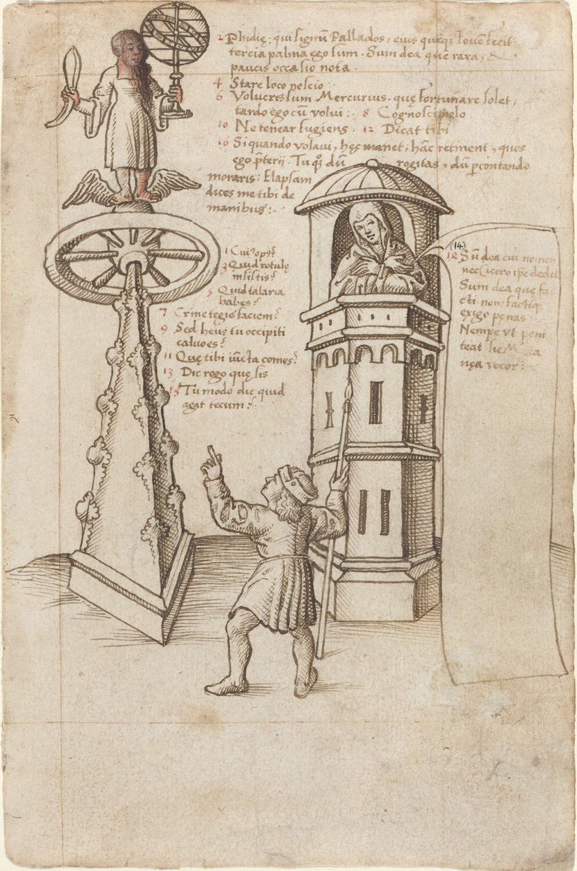 A lehetőség, a járókelő és a megbánás szobra [fol. 8r] alkotó: French early 16th Century
