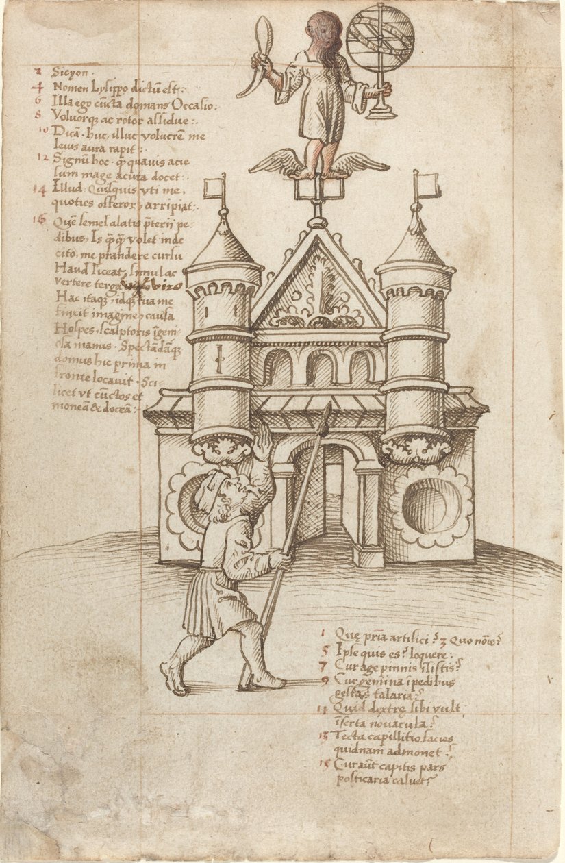 A Lehetőség szobra és a járókelő [fol. 8 recto] alkotó: French early 16th Century