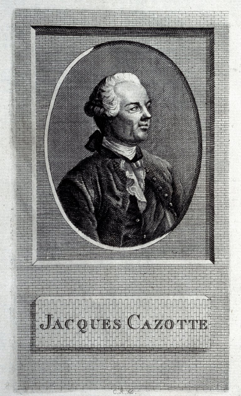 A szerző portréja, Jacques Cazotte 1720-1792, 18. század. alkotó: French master.