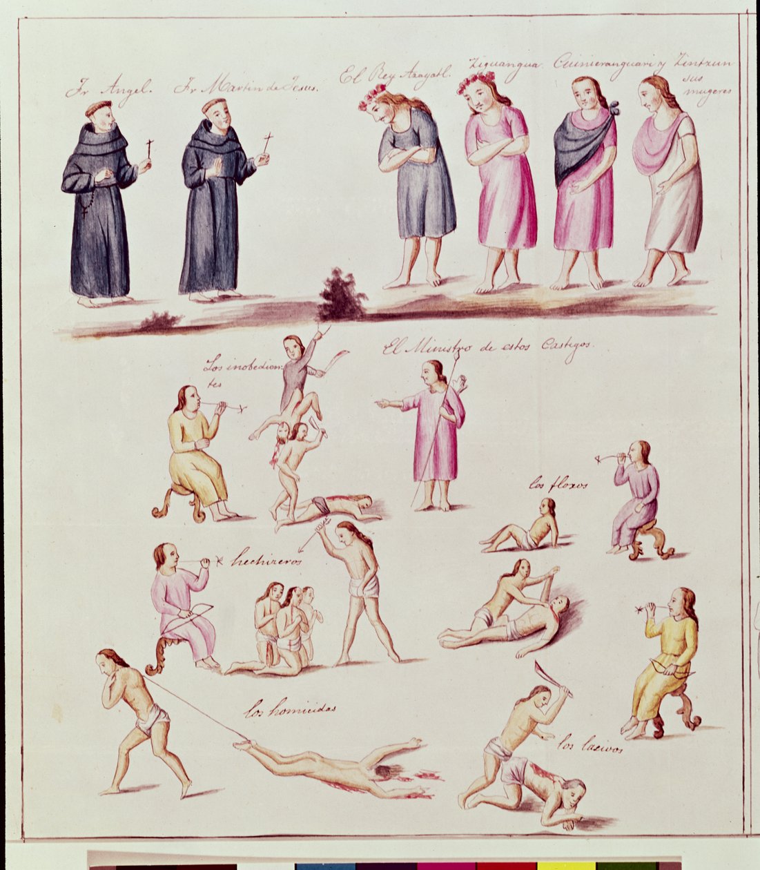Indiánok a spanyol szerzetesek általi megtérítés útján alkotó: Friar Pablo (after) Beaumont