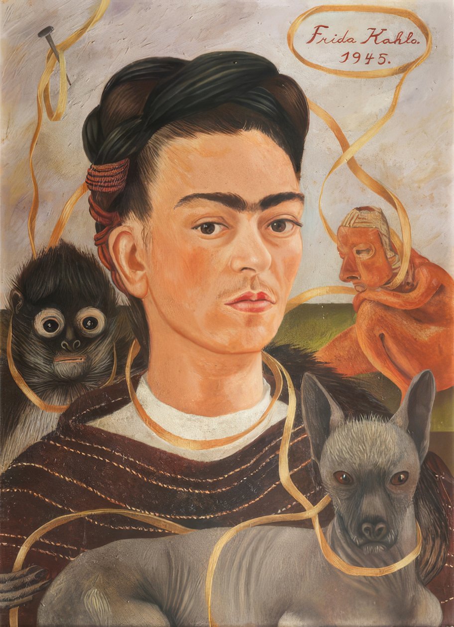 Autorretrato changuito alkotó: Frida Kahlo