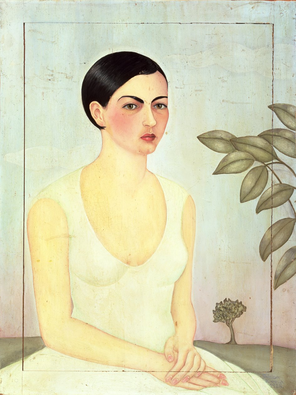 Dama de Blanco (Fehér hölgy) 1928 (olaj, tábla) alkotó: Frida Kahlo