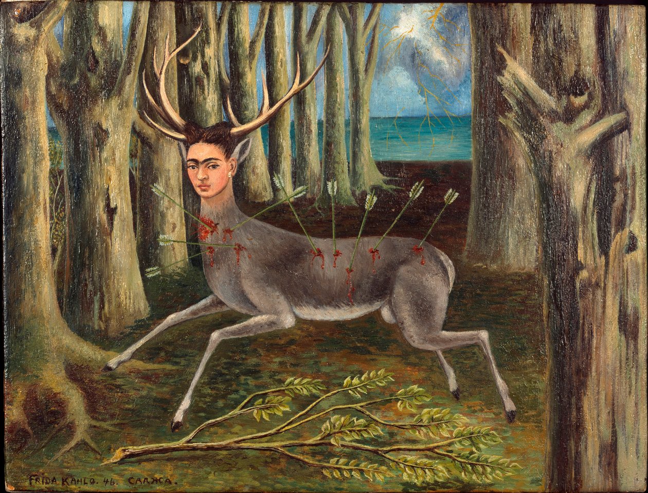 El venado herido (A megsebzett szarvas vagy A kis szarvas) alkotó: Frida Kahlo