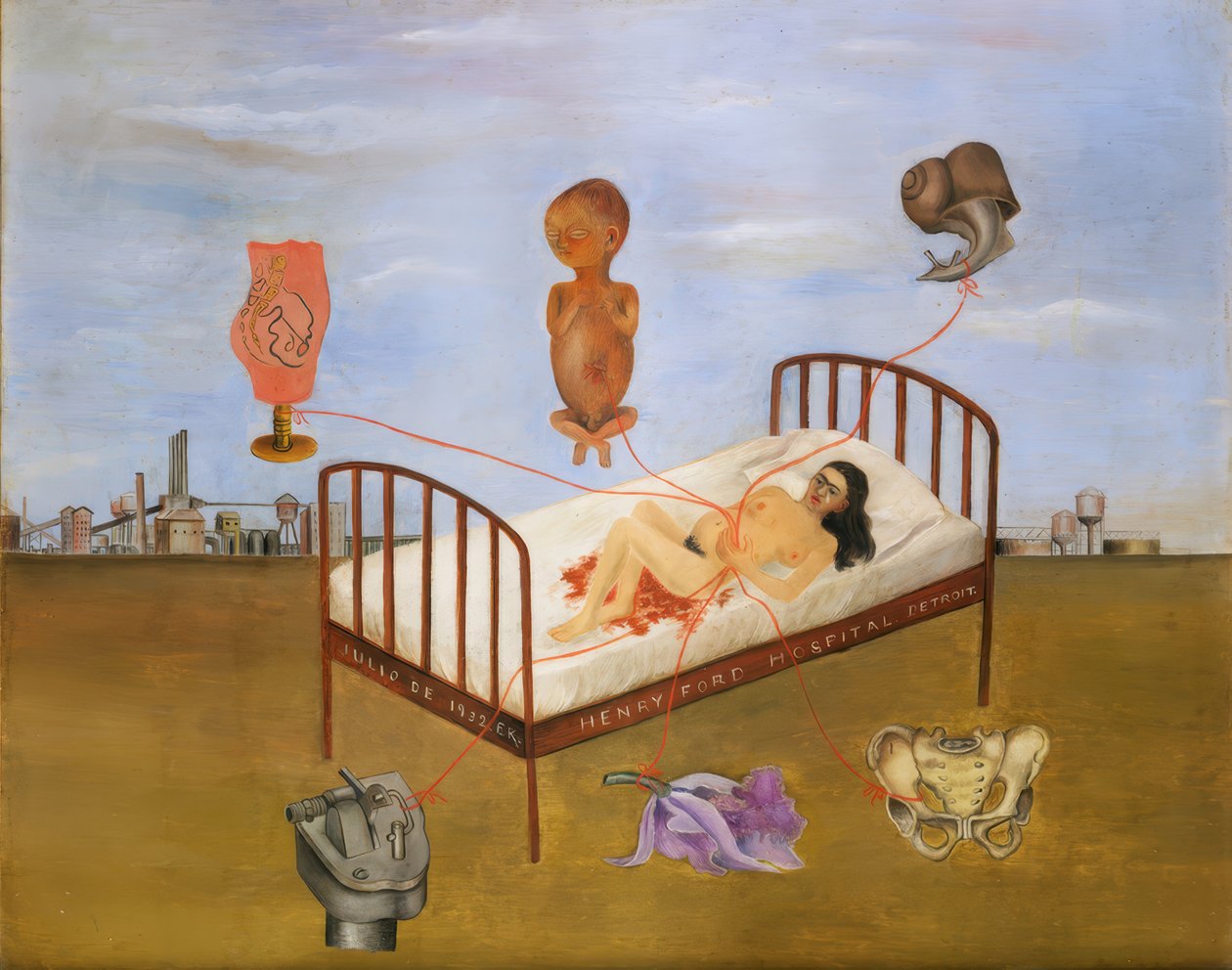 Henry Ford kórház vagy a repülő ágy alkotó: Frida Kahlo