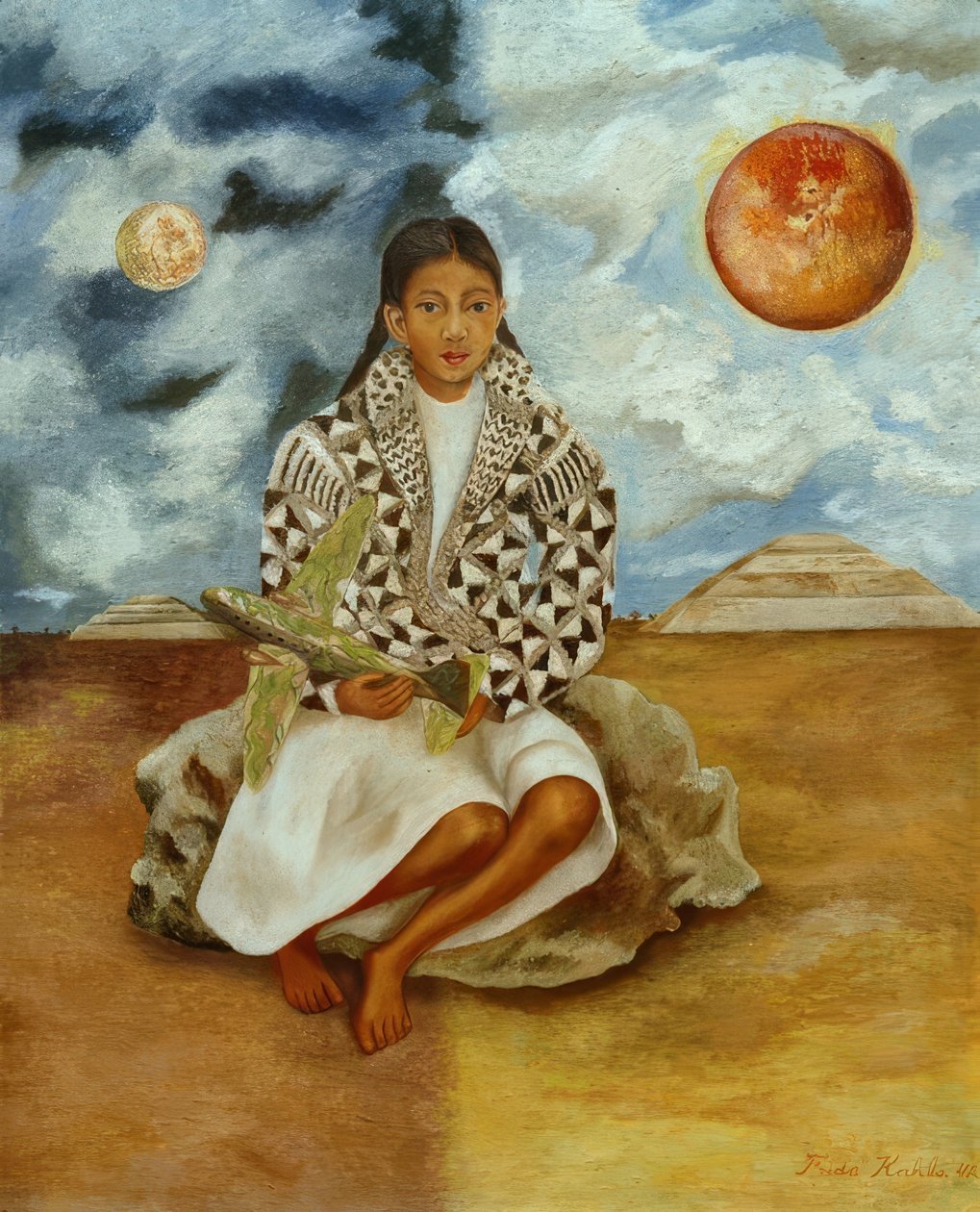 Lucha Maria, egy tehuacani lány portréja alkotó: Frida Kahlo