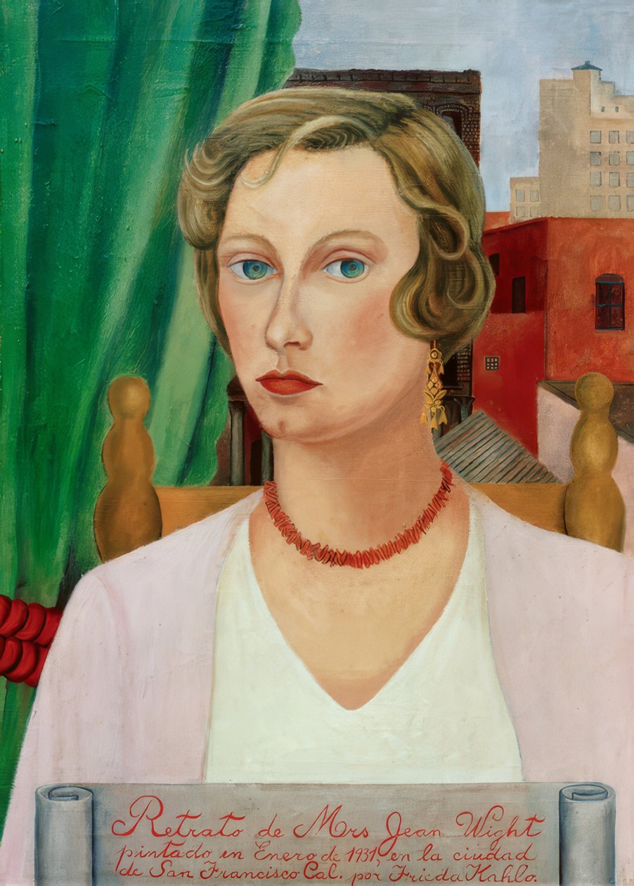 Jean Wight asszony portréja alkotó: Frida Kahlo