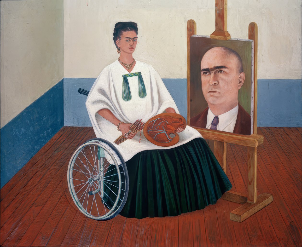 Önarckép Dr. Farill portréjával alkotó: Frida Kahlo