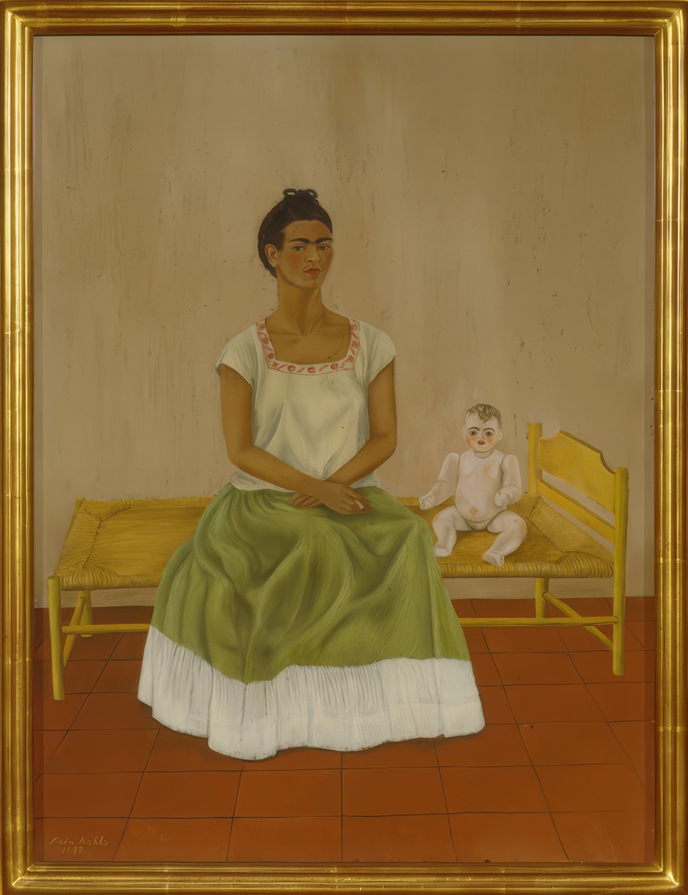 Önarckép ággyal alkotó: Frida Kahlo