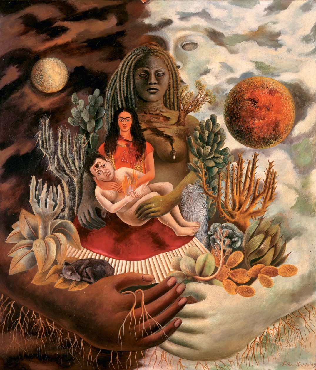 Az Univerzum, a Föld (Mexikó), Én, Diego és Senor Xólotl szerelmi ölelése. alkotó: Frida Kahlo