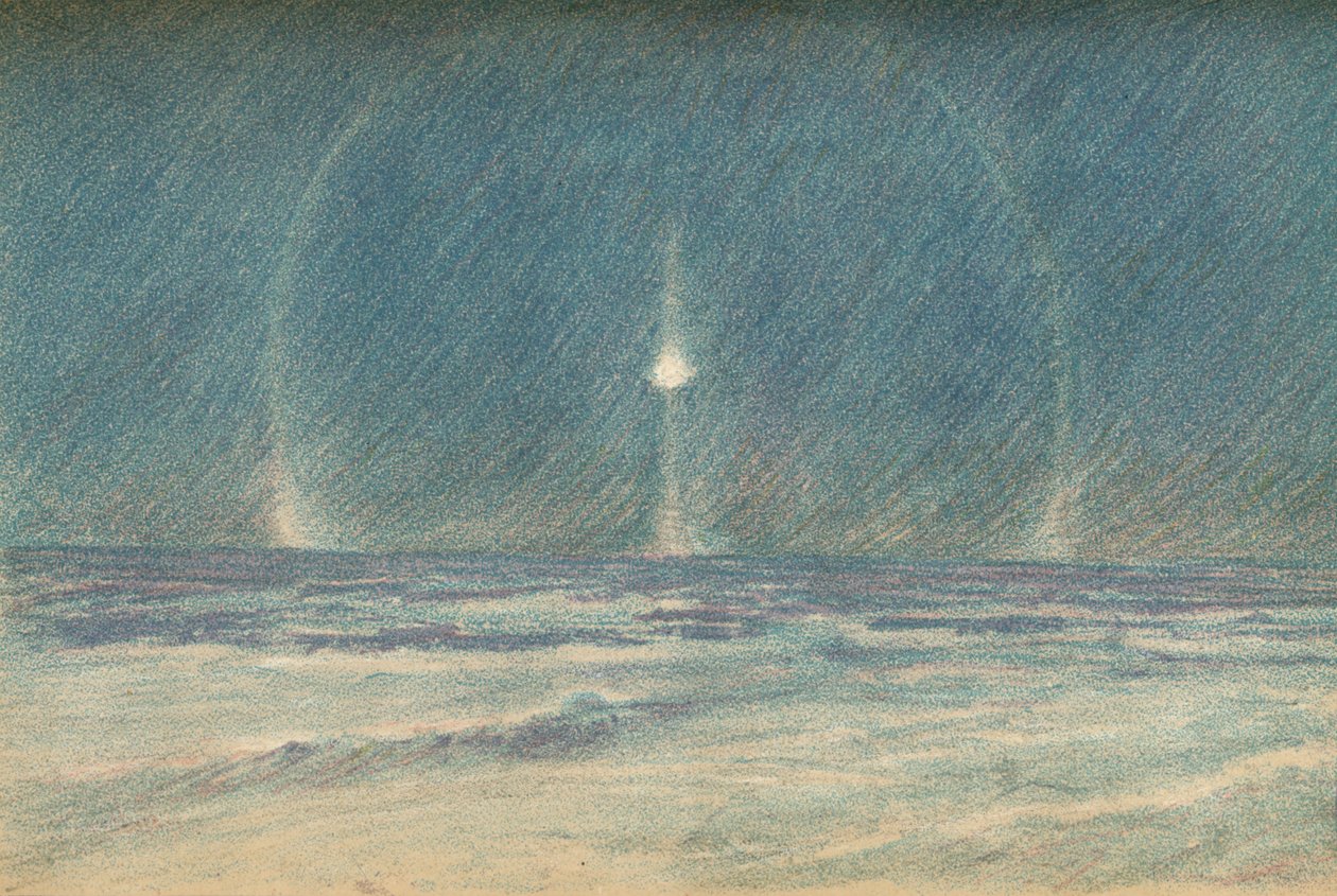 Fényjelenségek a sarki éjszakában, 1893. november 22., 1897. alkotó: Fridtjof Nansen
