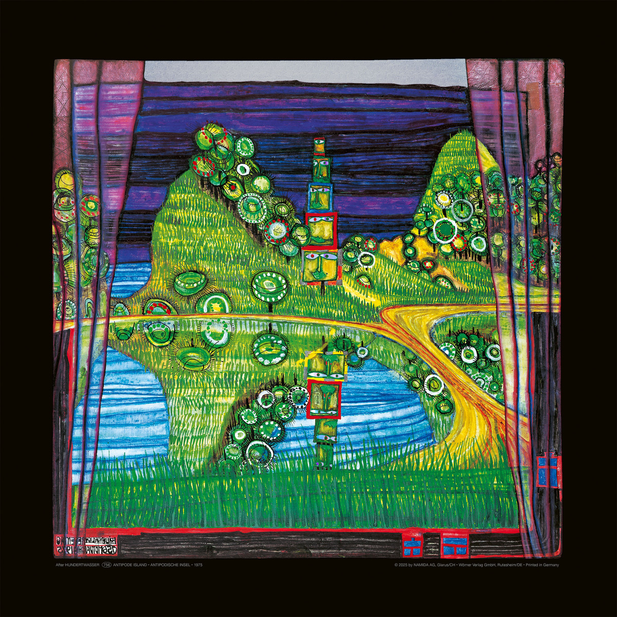 Antipod-sziget alkotó: Friedensreich Hundertwasser