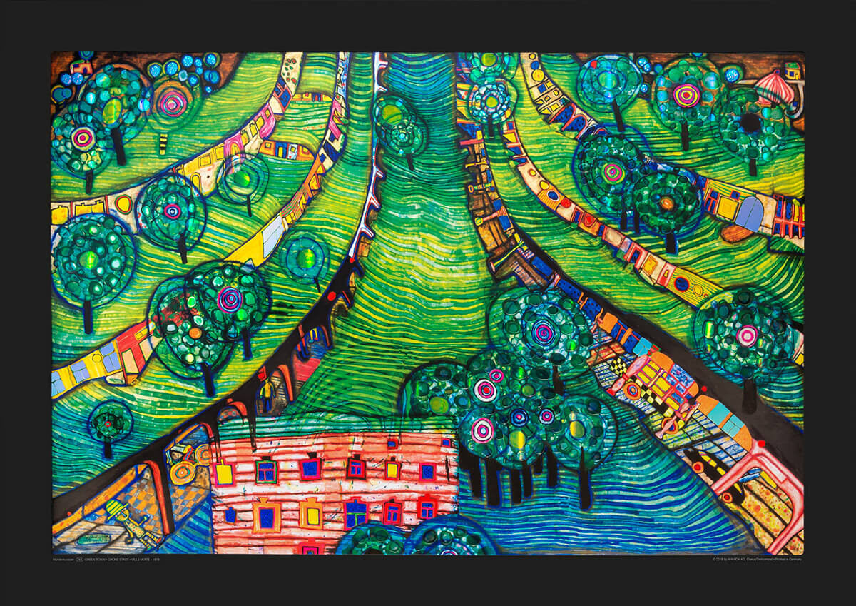 Zöld város alkotó: Friedensreich Hundertwasser
