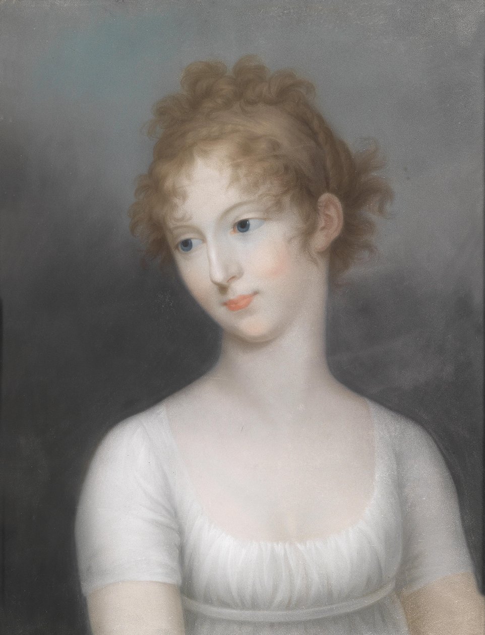 Elena Pavlovna portréja fehér ruhában alkotó: Friedrich Erhard Wagner