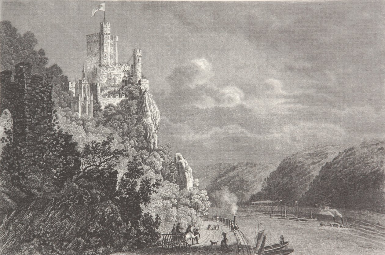 Burg Rheinstein alkotó: Pierre Joseph Redouté