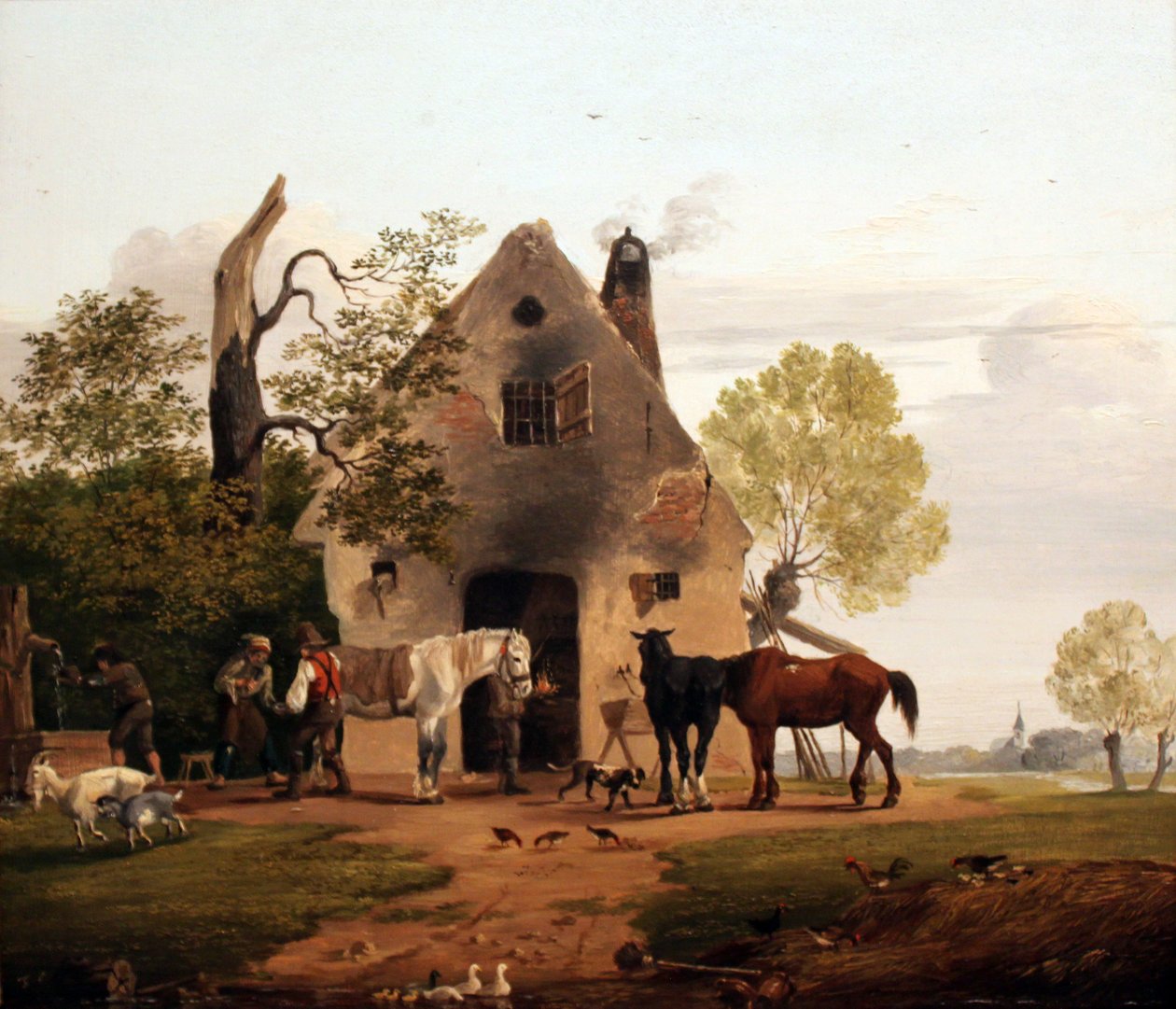 A kovácsnál alkotó: Friedrich Gauermann