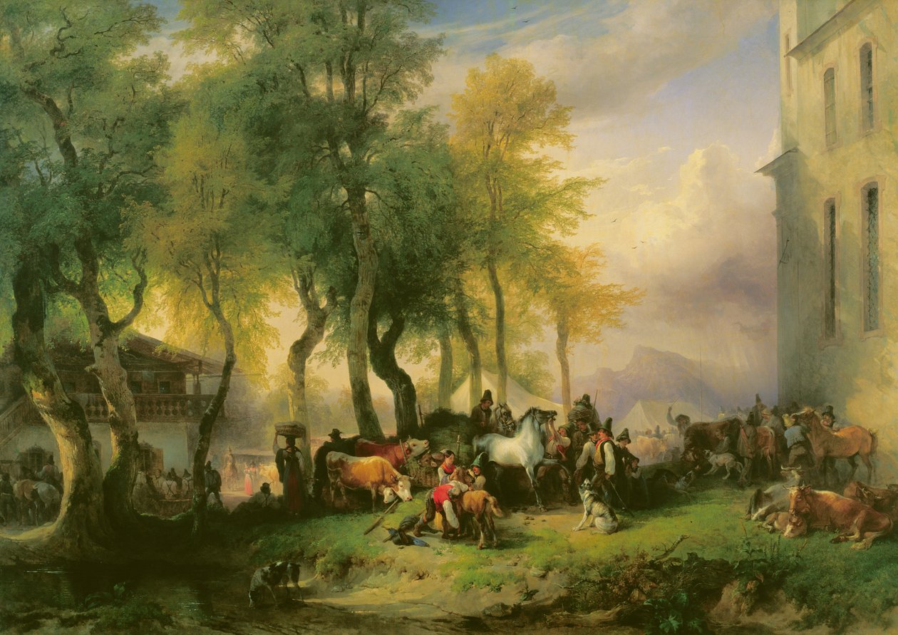 Marhapiac a Mária-síkon, 1837 alkotó: Friedrich Gauermann