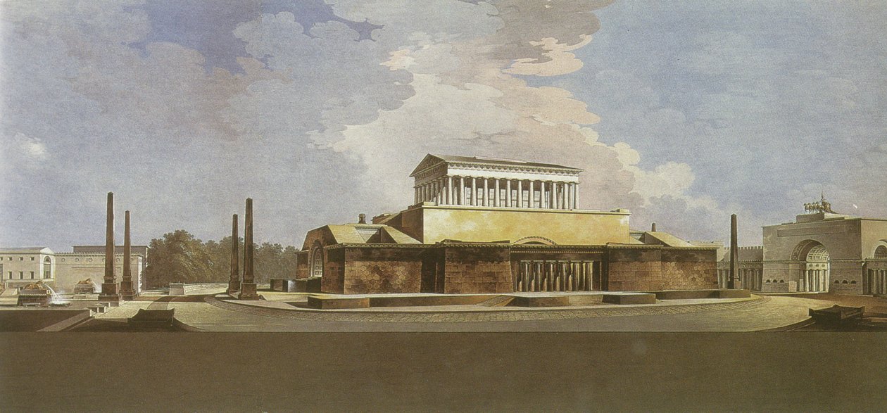 II. Porosz Frigyes emlékmű terve, Berlin, 1797 alkotó: Friedrich Gilly
