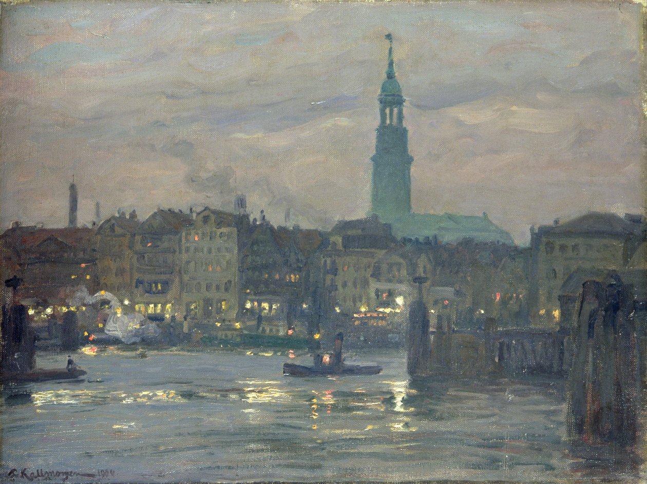 A lámpák felgyújtása, 1904 alkotó: Friedrich Kallmorgen