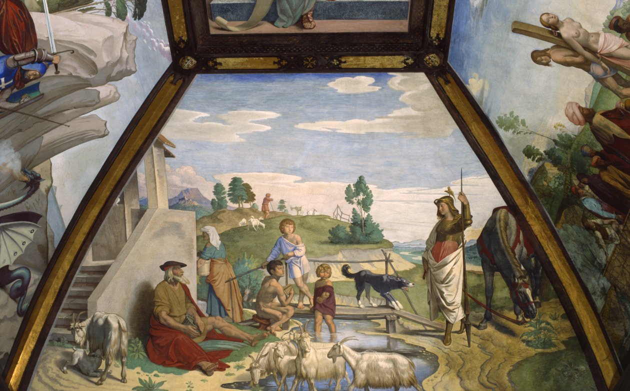 Erminia a pásztorok között alkotó: Friedrich Overbeck