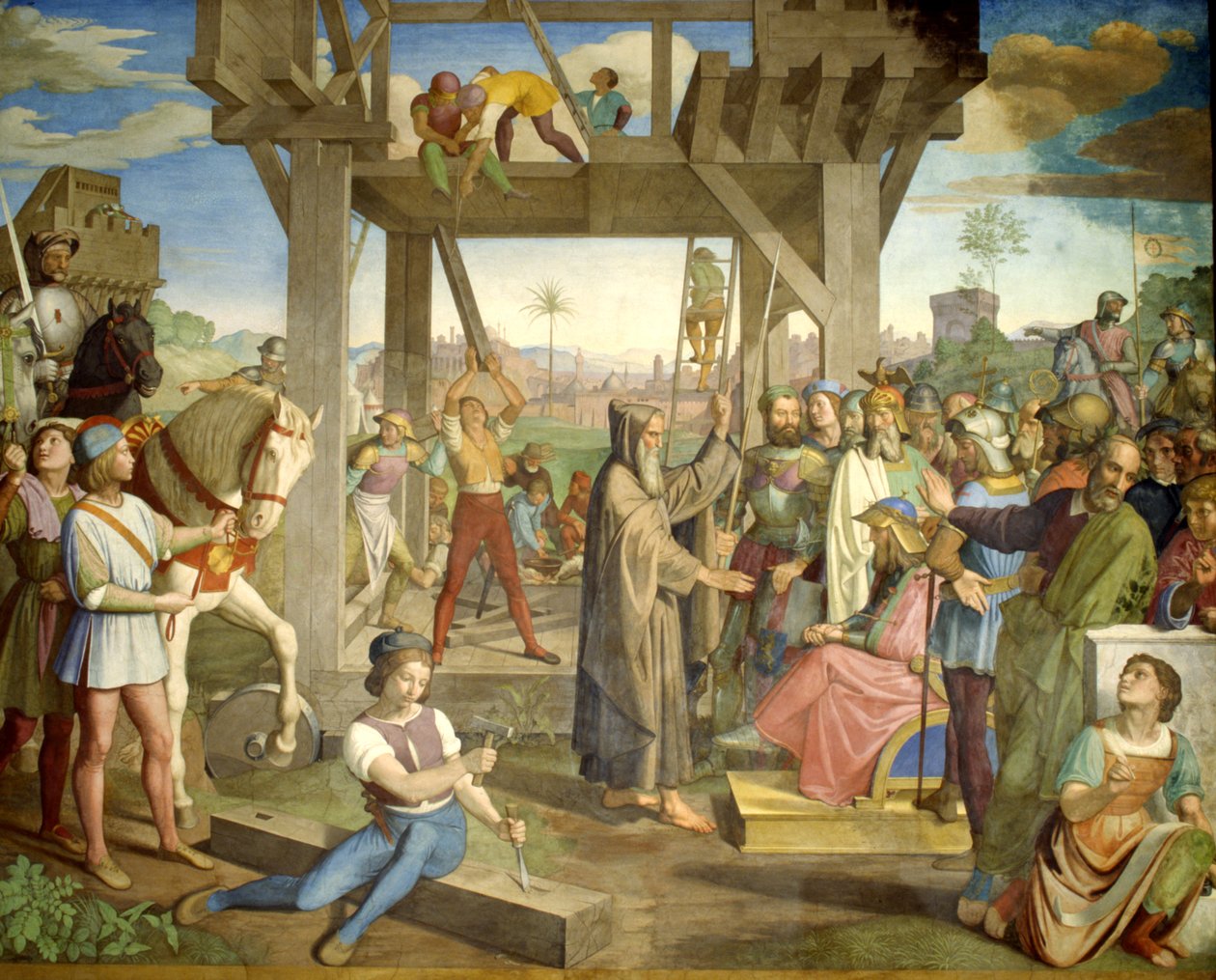 Előkészületek a jeruzsálemi támadásra alkotó: Friedrich Overbeck