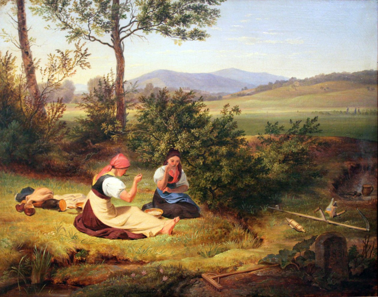 Ebédszünet (salzburgi táj) alkotó: Friedrich Philipp Reinhold