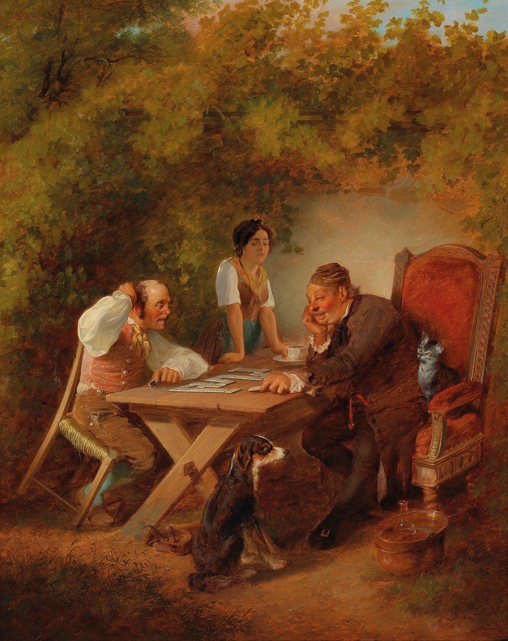 Domino játékosok alkotó: Friedrich Ludwig Christian Sturm