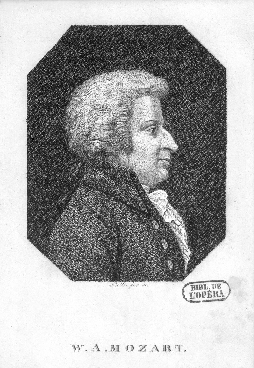 Wolfgang Amadeus Mozart (1756-91) alkotó: Friedrich Wilhelm Bollinger