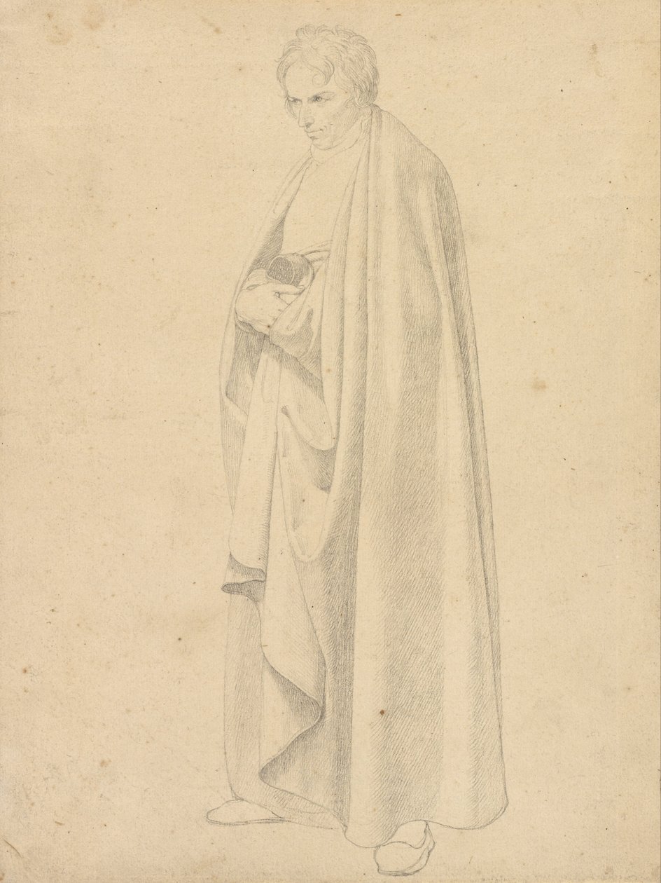 Joseph Wintergerst padlóhosszú kabátban alkotó: Friedrich Wilhelm von Schadow