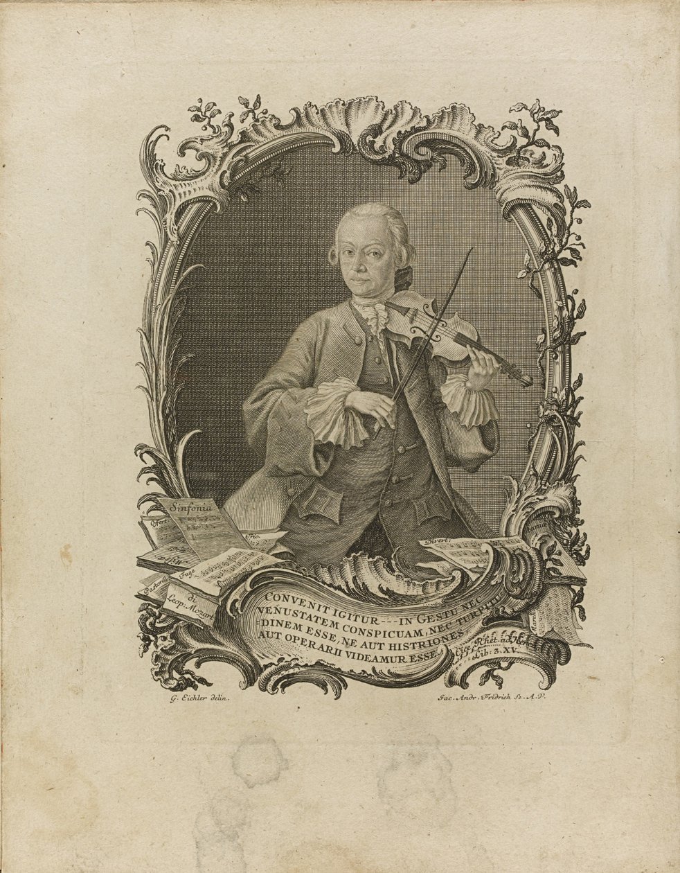 Leopold Mozart. Az alapos hegedűtanár kísérletének frontképe, 1756 alkotó: Friedrich