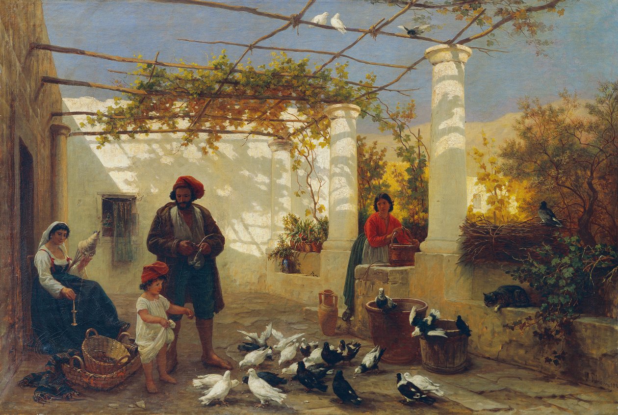 Egy olasz pergolában alkotó: Friedrich Alois Schönn