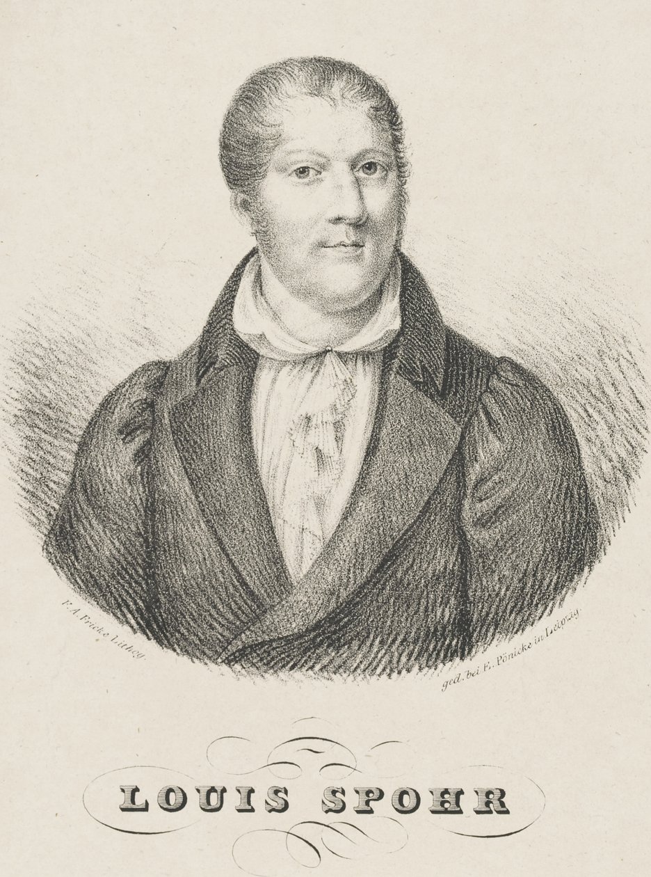 Louis Spohr portréja 1784-1859, c. 1830-1840. alkotó: Friedrich August Fricke