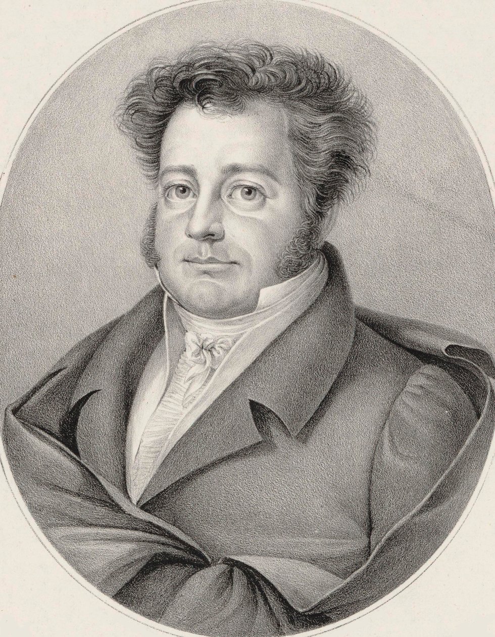 Heinrich Marschner zeneszerző portréja 1795-1861. alkotó: Friedrich August Fricke