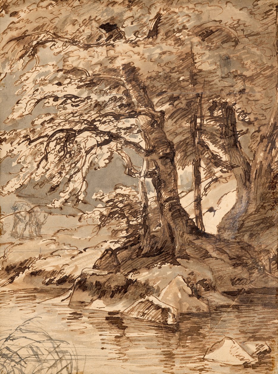 fa tanulmány alkotó: Friedrich August Mathias Gauermann