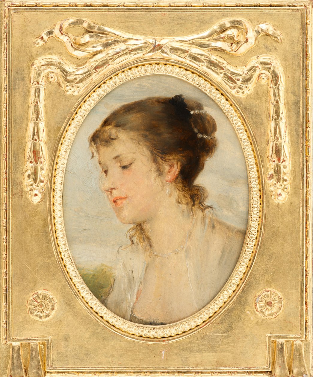 Egy lány portréja alkotó: Friedrich August von Kaulbach
