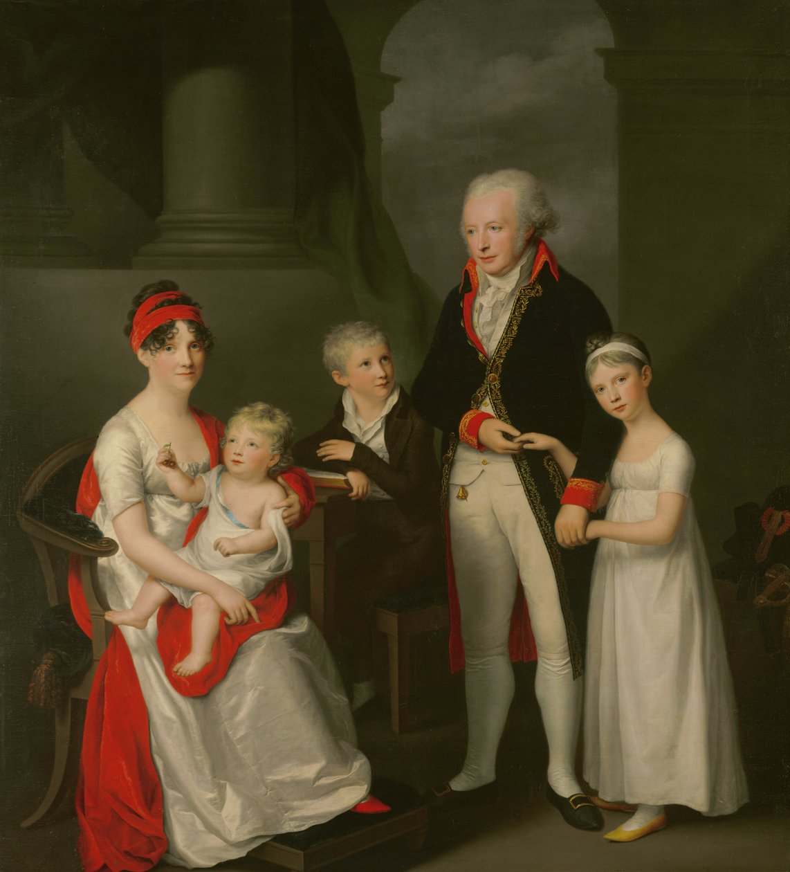 Marc Andre Souchay (1759-1814) és családja, 1805 körül alkotó: Friedrich Carl Groger