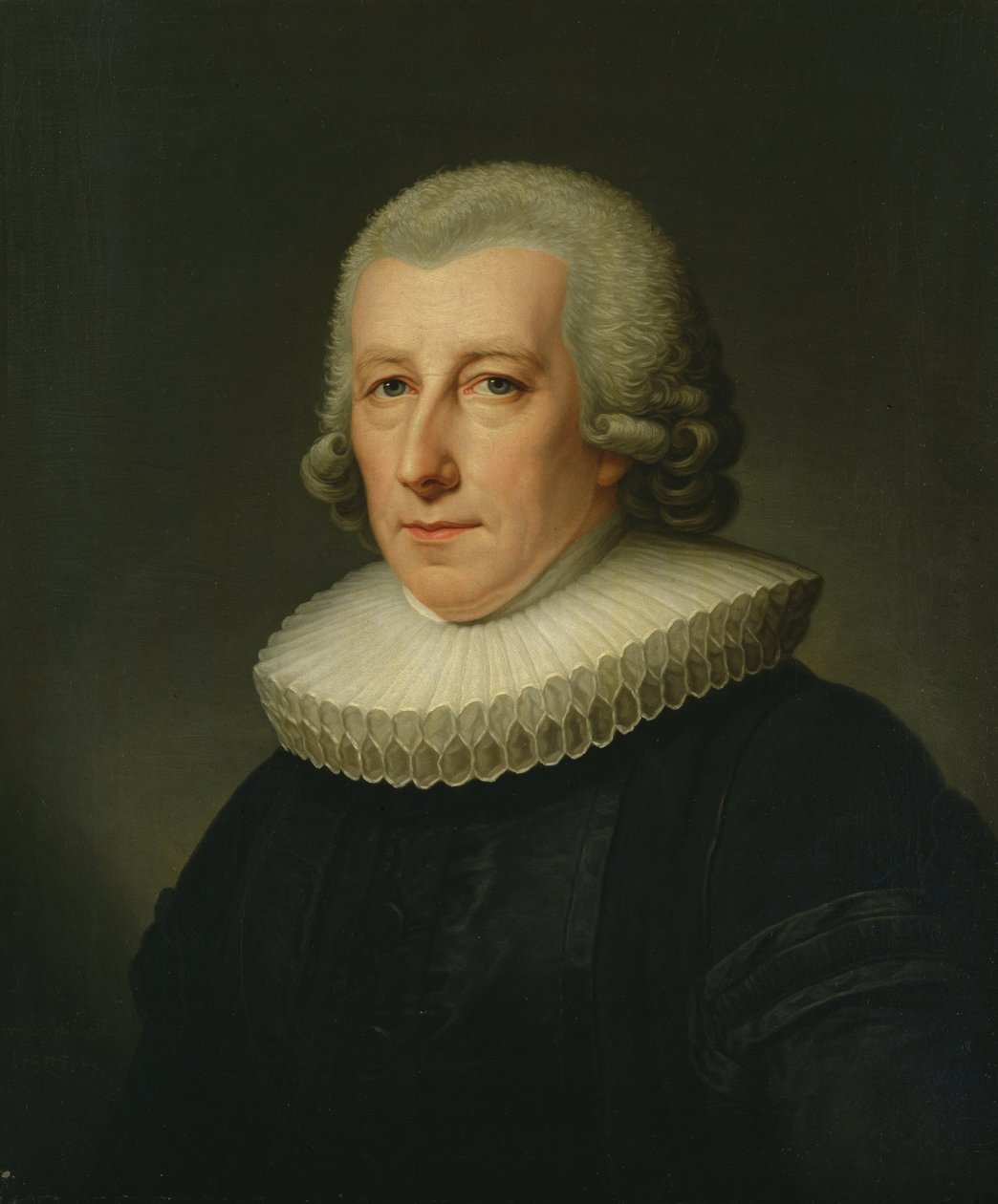 Johann Bernhard Klefeker lelkész portréja alkotó: Friedrich Carl Groger