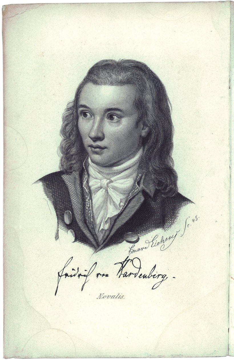 Novalis költő portréja 1772-1801, 1845 alkotó: Friedrich Eduard Eichens