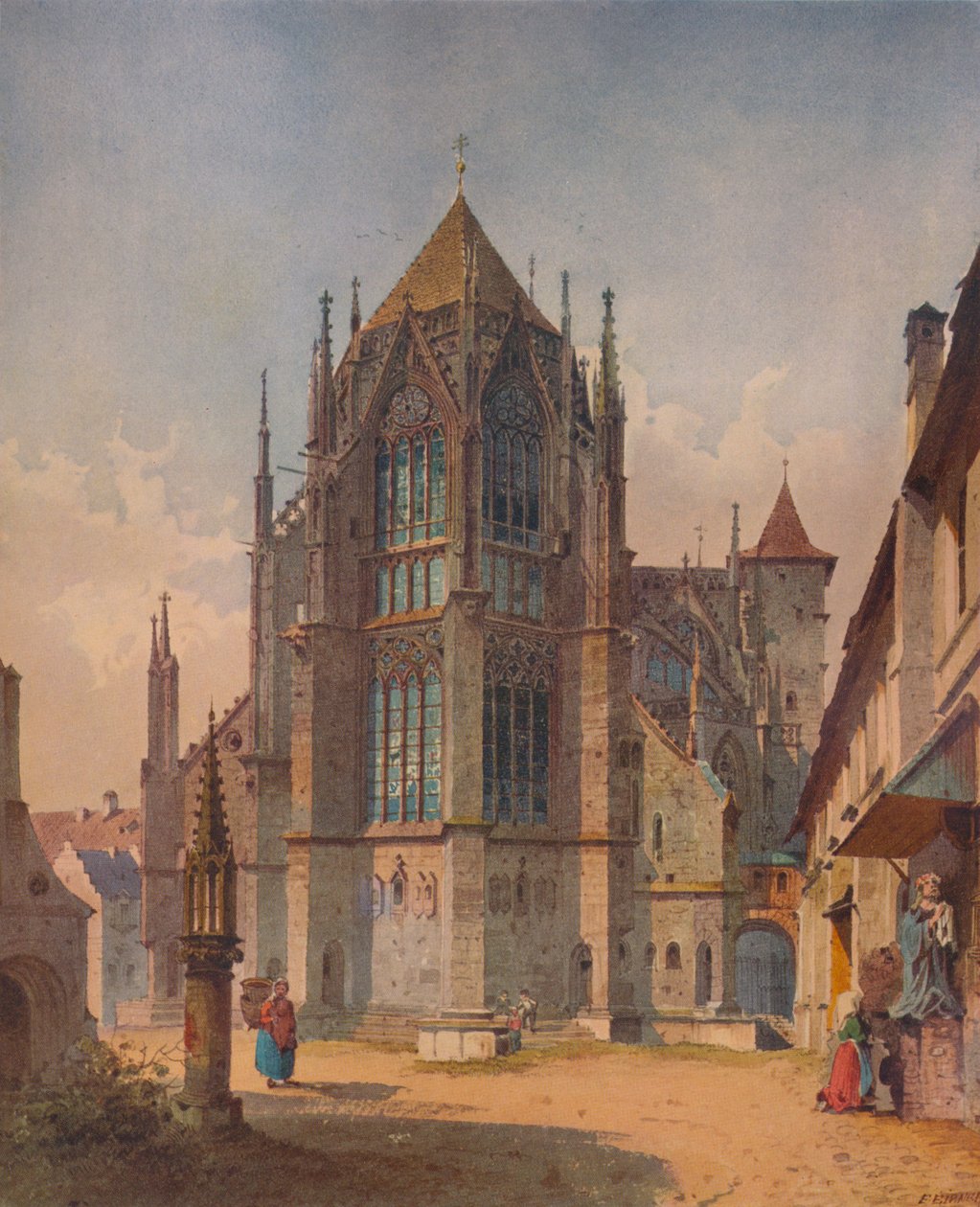 Egy francia templom, 1863, 1938 alkotó: Friedrich Eibner